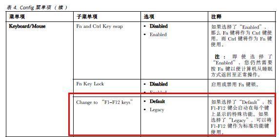 联想笔记本怎么取消F1-F12的功能键求教