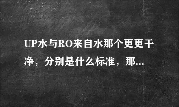 UP水与RO来自水那个更更干净，分别是什么标准，那个更纯 用作化验的话??