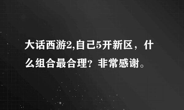 大话西游2,自己5开新区，什么组合最合理？非常感谢。