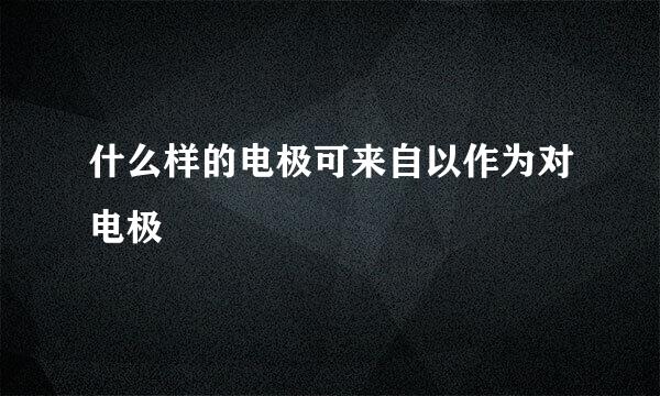 什么样的电极可来自以作为对电极