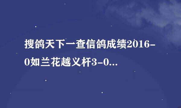 搜鸽天下一查信鸽成绩2016-0如兰花越义杆3-0633440