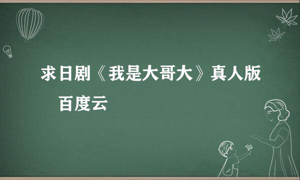 求日剧《我是大哥大》真人版 百度云