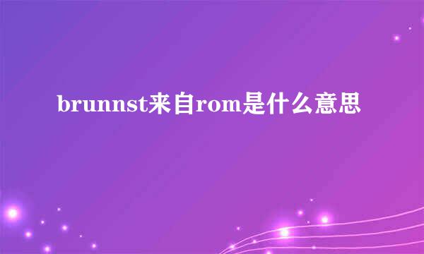 brunnst来自rom是什么意思