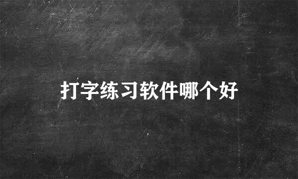 打字练习软件哪个好