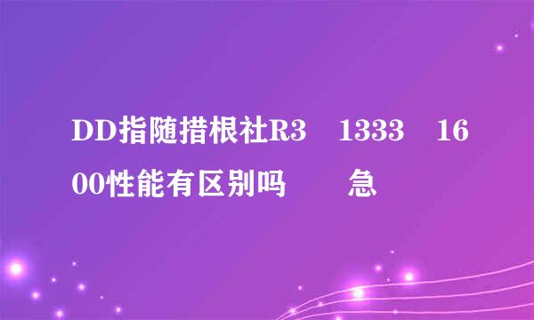 DD指随措根社R3 1333 1600性能有区别吗  急