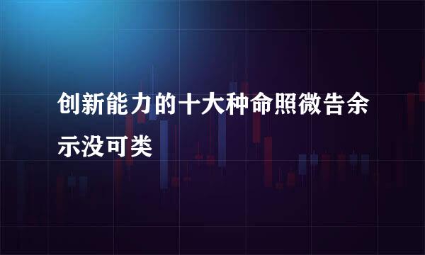 创新能力的十大种命照微告余示没可类