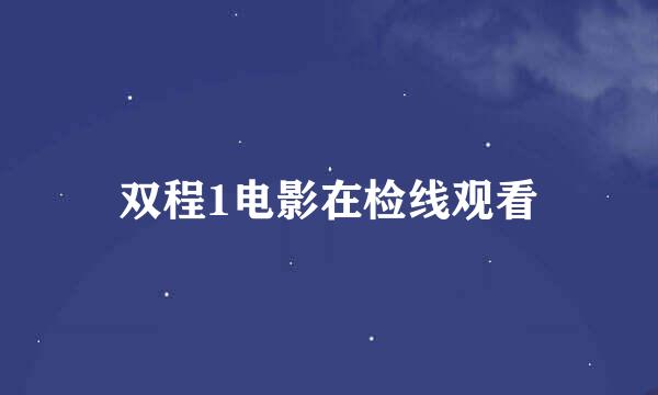 双程1电影在检线观看