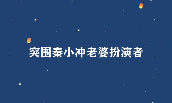 突围秦小冲老婆扮演者