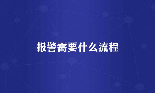 报警需要什么流程