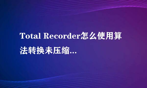 Total Recorder怎么使用算法转换未压缩PCM数据