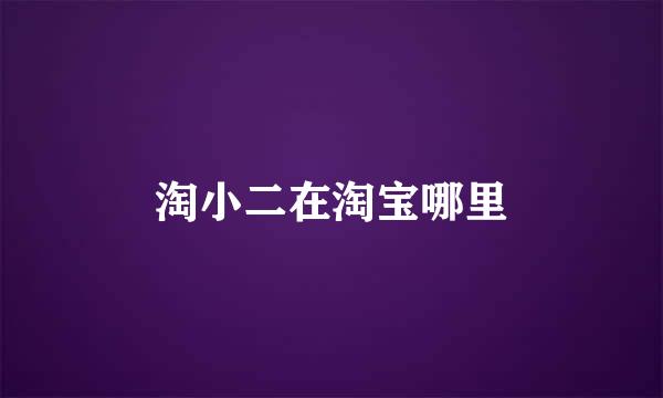 淘小二在淘宝哪里