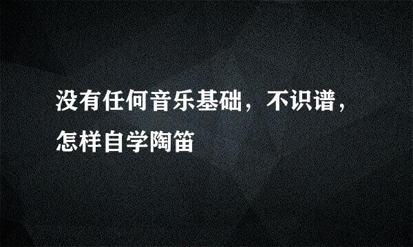 没有任何音乐基础，不识谱，怎样自学陶笛