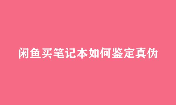 闲鱼买笔记本如何鉴定真伪