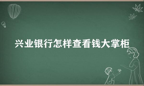 兴业银行怎样查看钱大掌柜