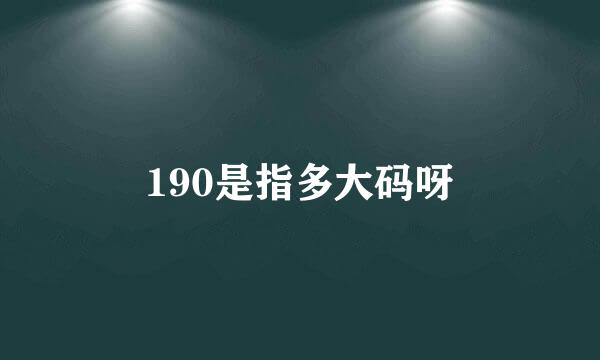 190是指多大码呀