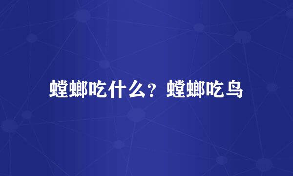 螳螂吃什么？螳螂吃鸟