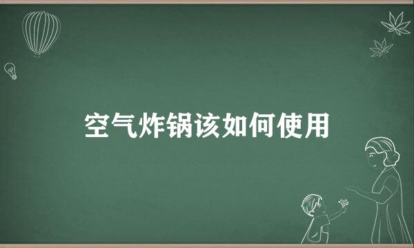 空气炸锅该如何使用