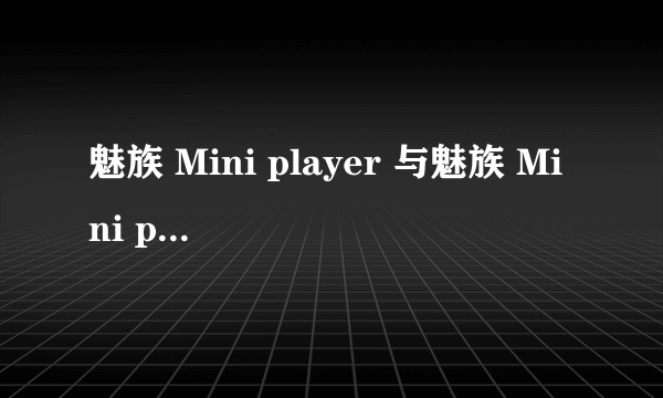 魅族 Mini player 与魅族 Mini player SP版有何区别？