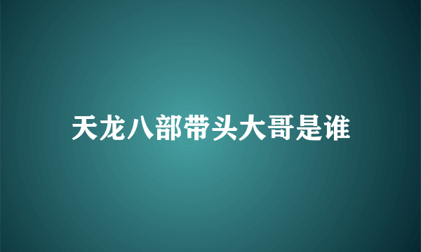 天龙八部带头大哥是谁