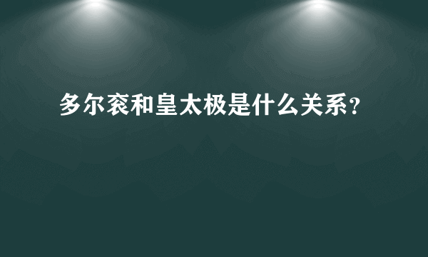 多尔衮和皇太极是什么关系？