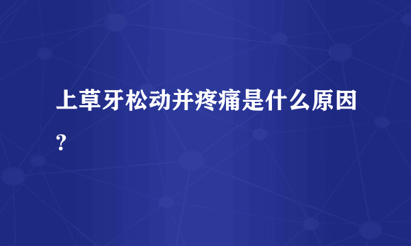 上草牙松动并疼痛是什么原因？