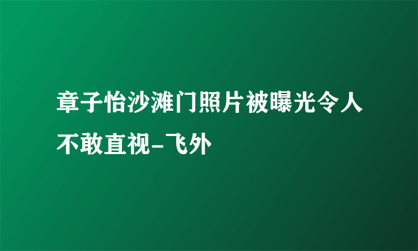 章子怡沙滩门照片被曝光令人不敢直视-飞外