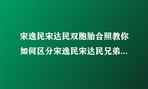 宋逸民宋达民双胞胎合照教你如何区分宋逸民宋达民兄弟俩_飞外网