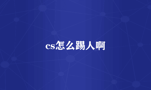 cs怎么踢人啊