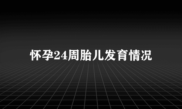 怀孕24周胎儿发育情况