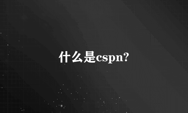 什么是cspn?