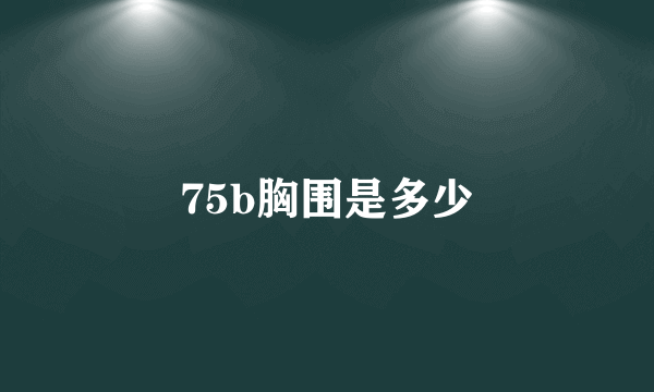 75b胸围是多少