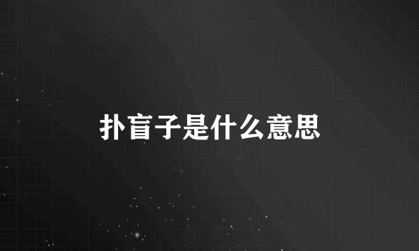 扑盲子是什么意思