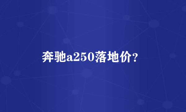 奔驰a250落地价？