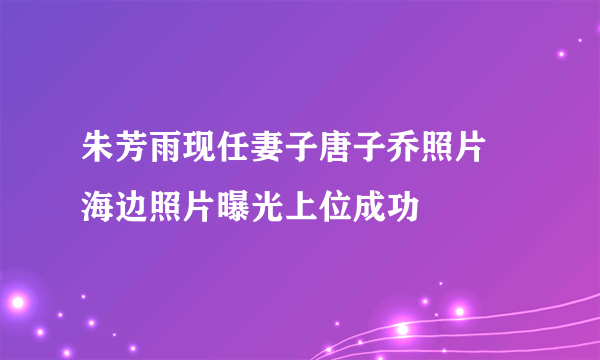 朱芳雨现任妻子唐子乔照片 海边照片曝光上位成功