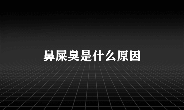 鼻屎臭是什么原因