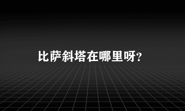 比萨斜塔在哪里呀？