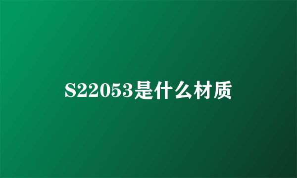 S22053是什么材质