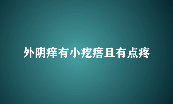 外阴痒有小疙瘩且有点疼