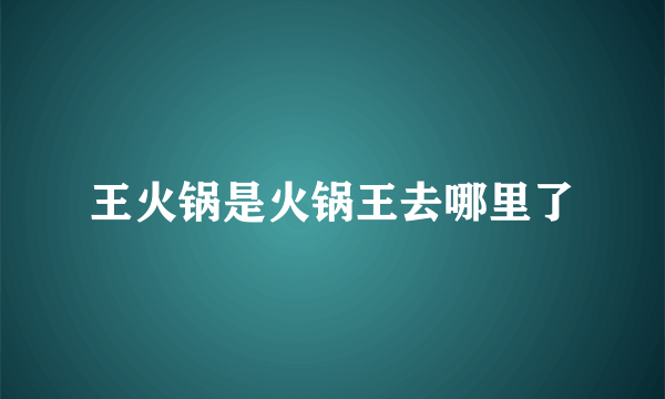 王火锅是火锅王去哪里了