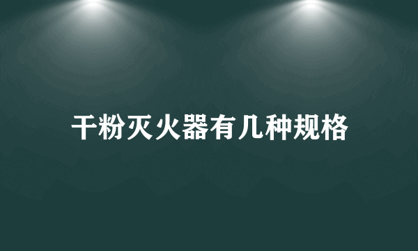 干粉灭火器有几种规格