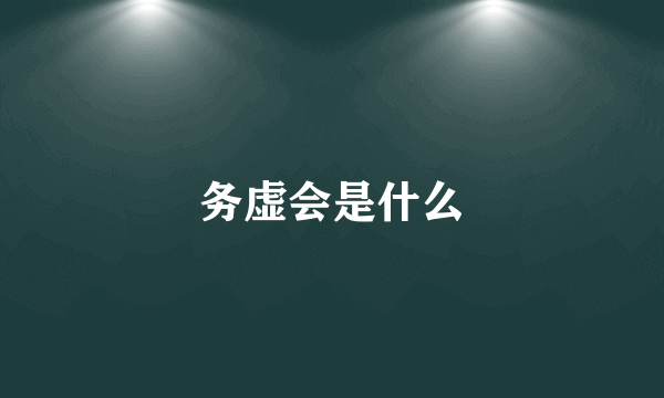 务虚会是什么