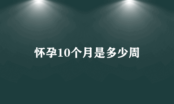 怀孕10个月是多少周