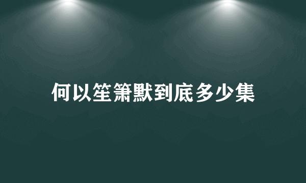 何以笙箫默到底多少集