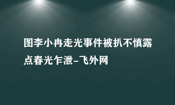 图李小冉走光事件被扒不慎露点春光乍泄-飞外网