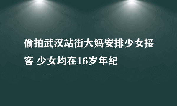 偷拍武汉站街大妈安排少女接客 少女均在16岁年纪