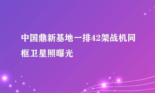 中国鼎新基地一排42架战机同框卫星照曝光