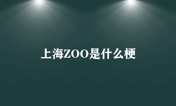 上海ZOO是什么梗