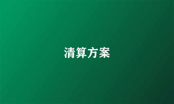 清算方案