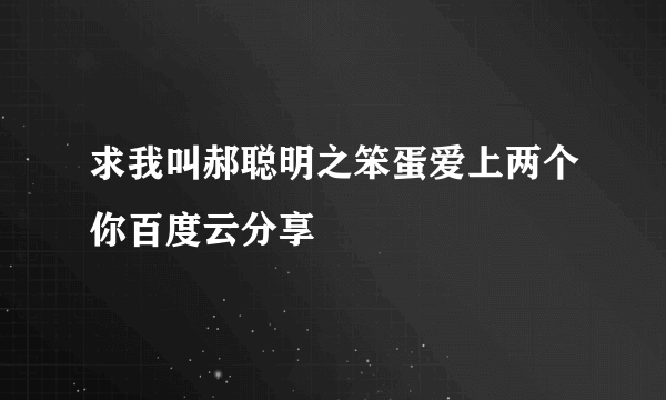 求我叫郝聪明之笨蛋爱上两个你百度云分享