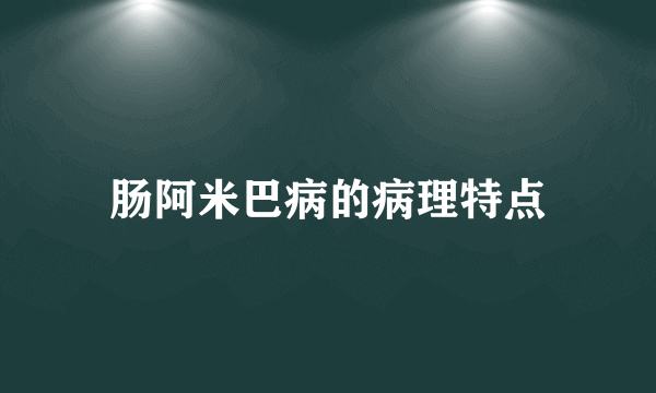 肠阿米巴病的病理特点